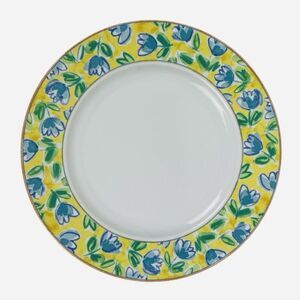 Studio Nova Garden Court 12" Chop Plate Round Serving Platter Blue Tulips Y0309